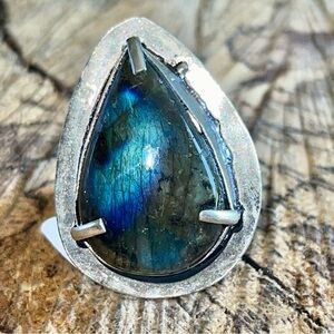 Labradorite Ring Size 7 3/4